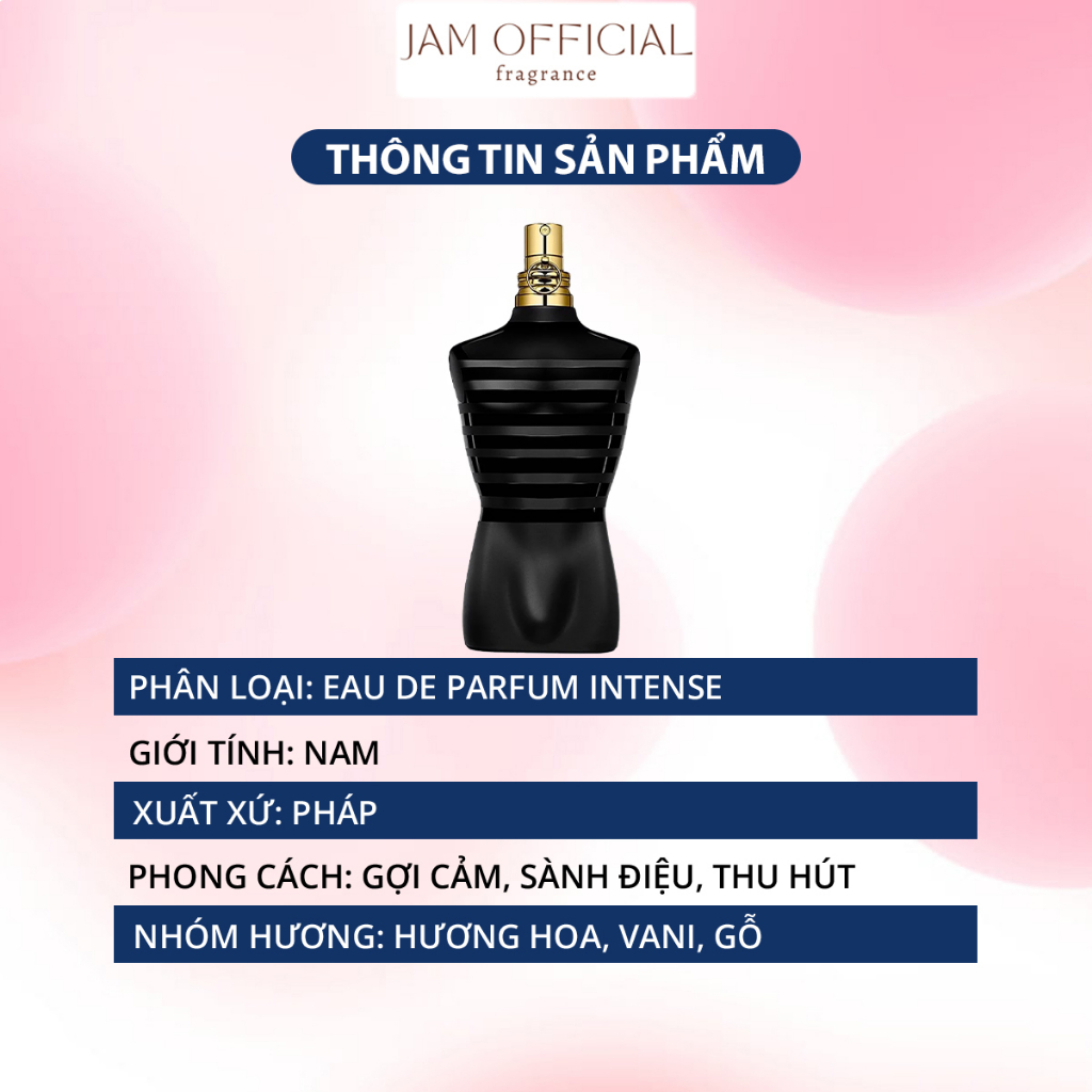 10ml Nước hoa nam JPG Le Male Le Parfum hương thơm nam tính và trưởng thành | Nước hoa Nam