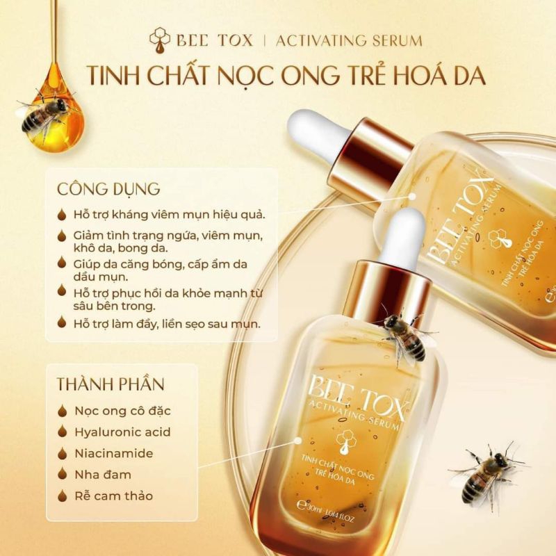 Tinh Chất Nọc Ong Trẻ Hoá Da BEE TOX - Activating Serum
