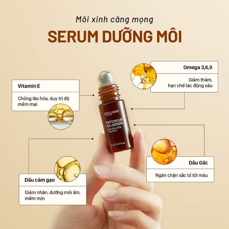 SERUM GIẢM THÂM MÔI, DƯỠNG MÔI MỀM MỊN NARGUERITE