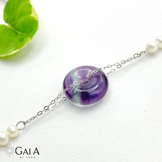 Lắc Tay Bạc Đá Flourit - Gaia By Yang