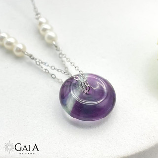 Lắc Tay Bạc Đá Flourit - Gaia By Yang