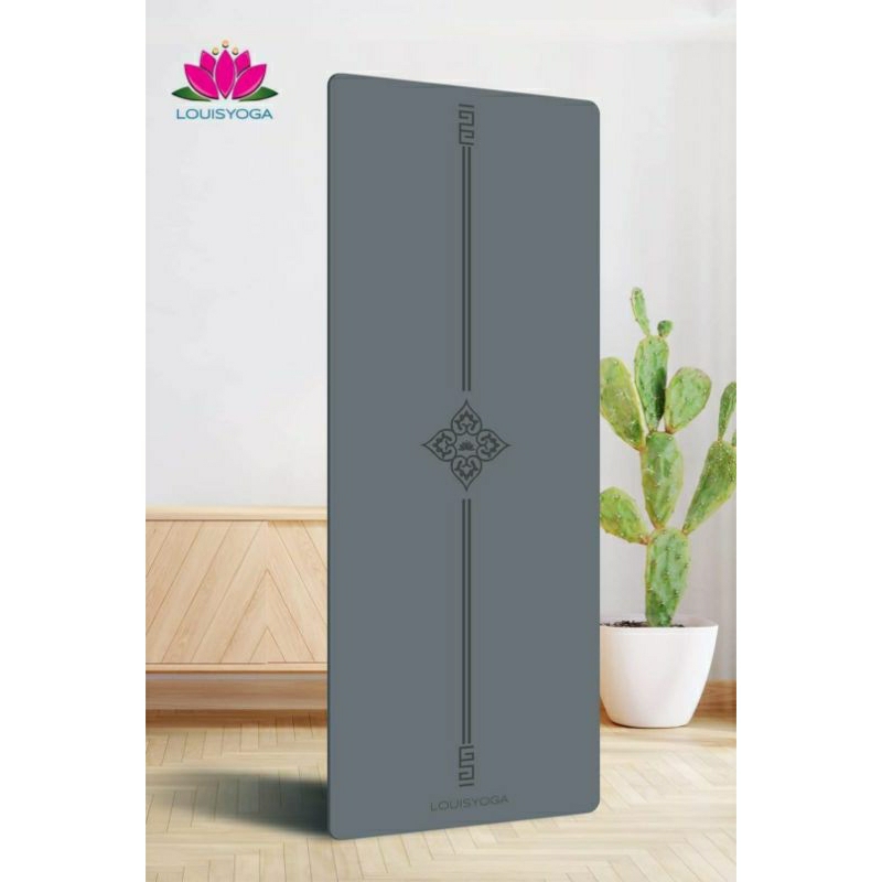 Thảm yoga du lịch louis yoga, khăn trải thảm 2 trong 1 cao cấp chống trơn trượt tặng kèm túi