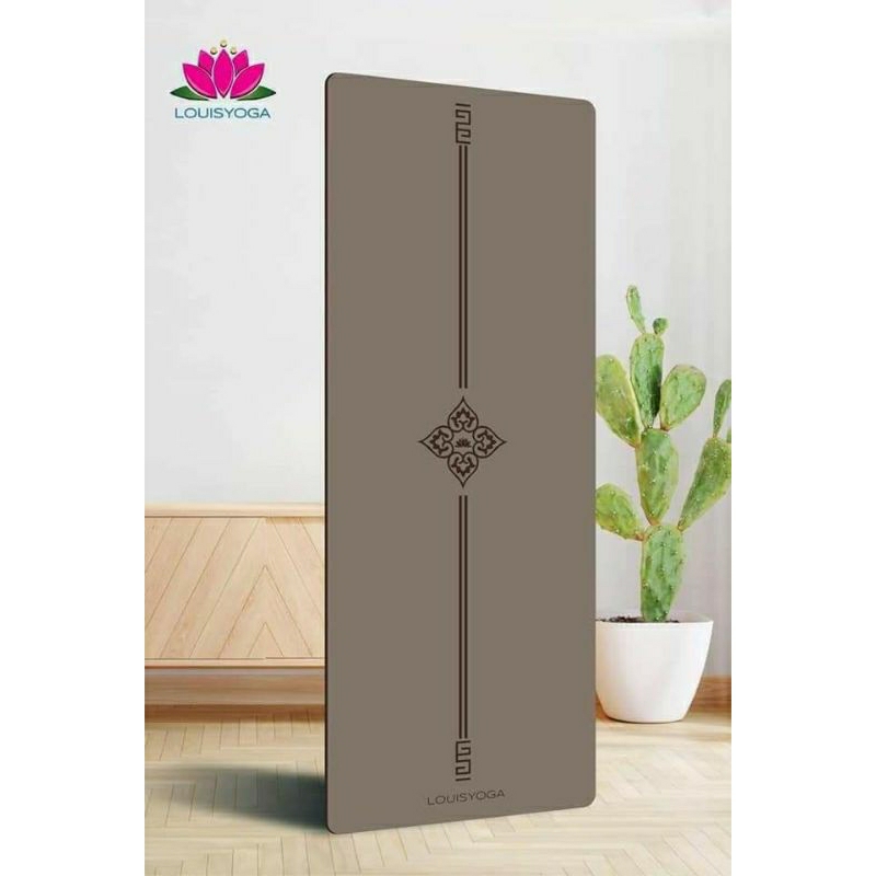 Thảm yoga du lịch louis yoga, khăn trải thảm 2 trong 1 cao cấp chống trơn trượt tặng kèm túi