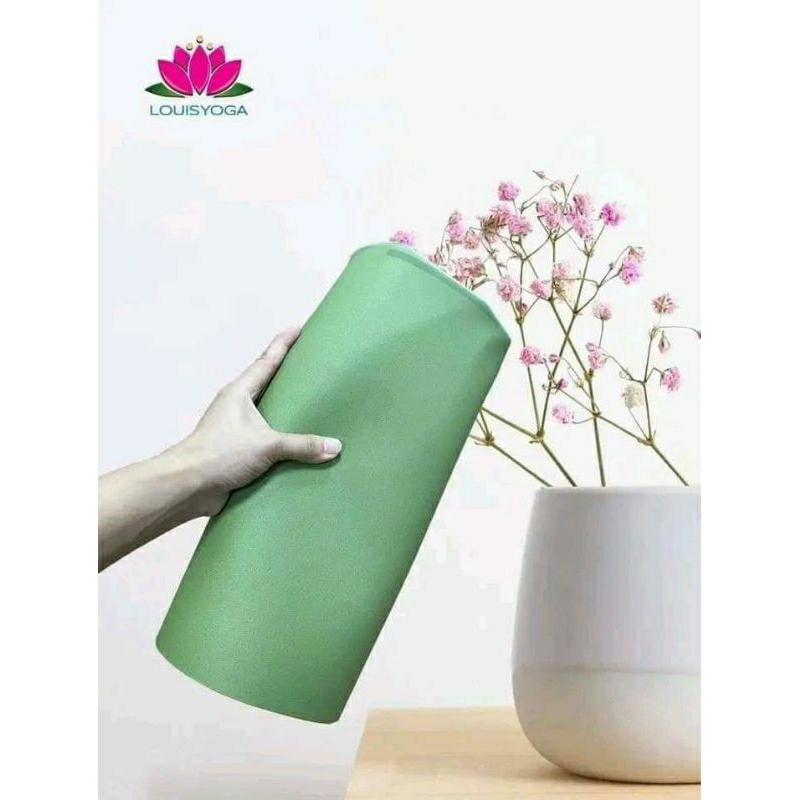 Thảm yoga du lịch louis yoga, khăn trải thảm 2 trong 1 cao cấp chống trơn trượt tặng kèm túi