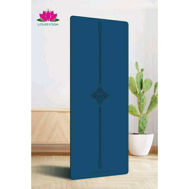 Thảm yoga du lịch louis yoga, khăn trải thảm 2 trong 1 cao cấp chống trơn trượt tặng kèm túi