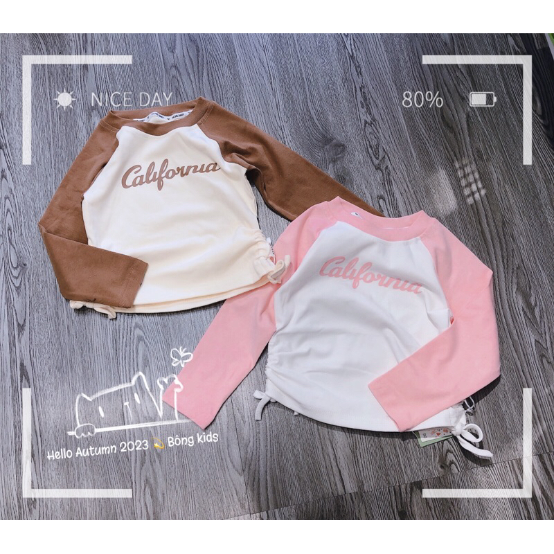 Áo rút eo bé gái