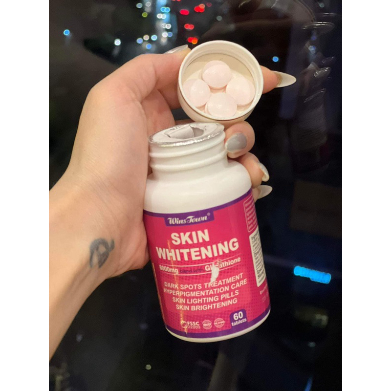 Viên uống skin whitening trắng da hủy nám trẻ hóa glutathion 8000mg chính hãng