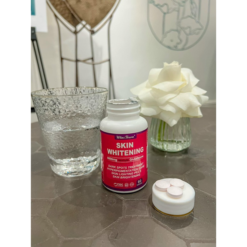 Viên uống skin whitening trắng da hủy nám trẻ hóa glutathion 8000mg chính hãng