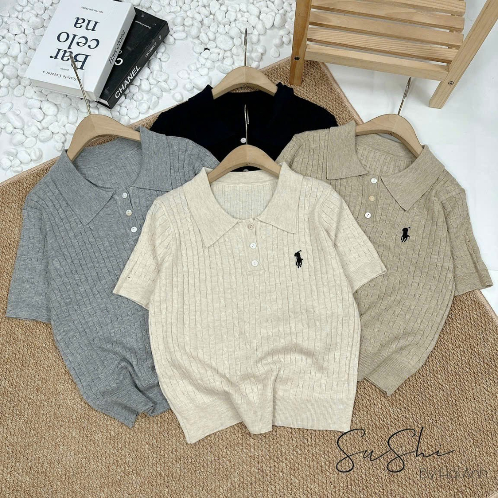 Áo len polo thêu ngựa hot