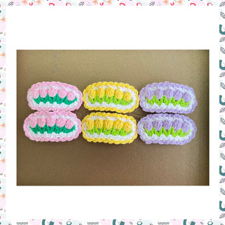 Kẹp tóc hoa tulip bằng len handmade