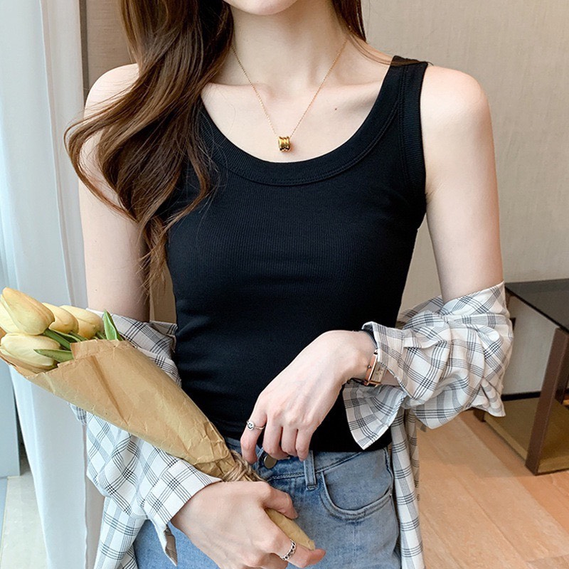 Áo Bra Nữ, Áo Ba Lỗ Cotton Tăm Dáng Dài Màu Pastel Siêu Hot ms 715