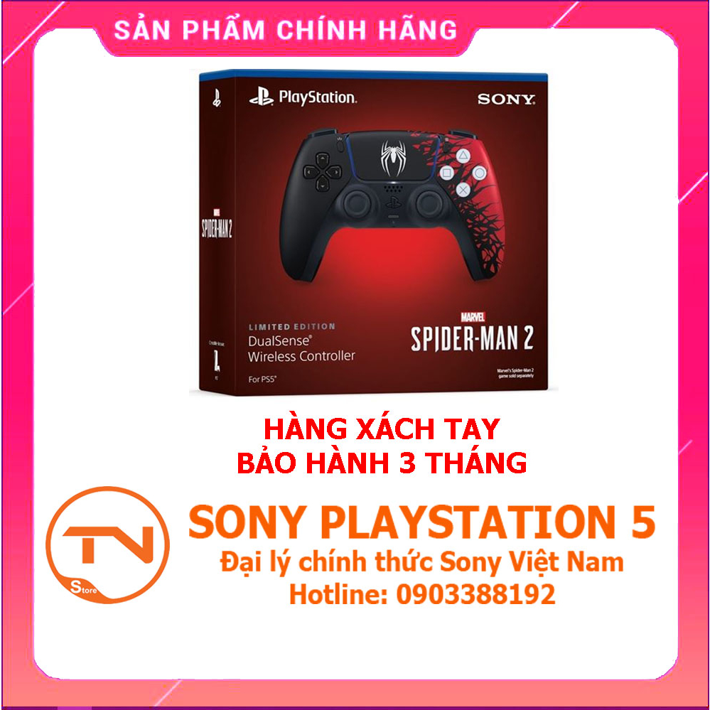 Tay cầm chơi game PS5 Dualsense Marvel’s Spider-Man 2 Limited Edition