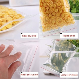 500 gram Túi Zip chỉ đỏ đủ size.  Túi Zip Đựng đồ khô.  đựng thực phẩm