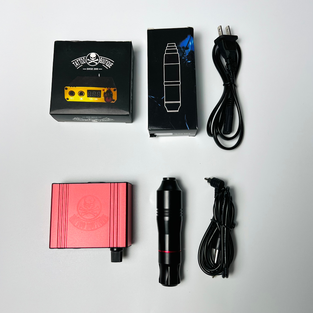 Combo bộ tập xăm hero tatoo kit,  Bộ tập xăm 16 món đồ dành cho người mới bắt đầu