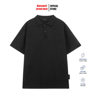  Áo Thun POLO Trơn màu Unisex MONSTER X STREET Basic phông tay lỡ nam nữ form rộng Local Brand 