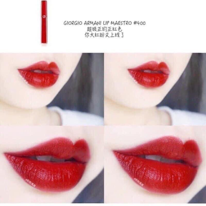 Son mini son Giorgio Armani màu 400 mini 1.4g son màu đỏ sang chảnh son mềm nhiều dưỡng không khô thâm môi
