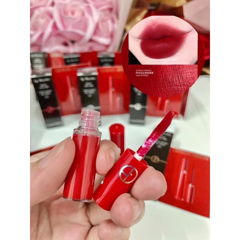 Son mini son Giorgio Armani màu 400 mini 1.4g son màu đỏ sang chảnh son mềm nhiều dưỡng không khô thâm môi