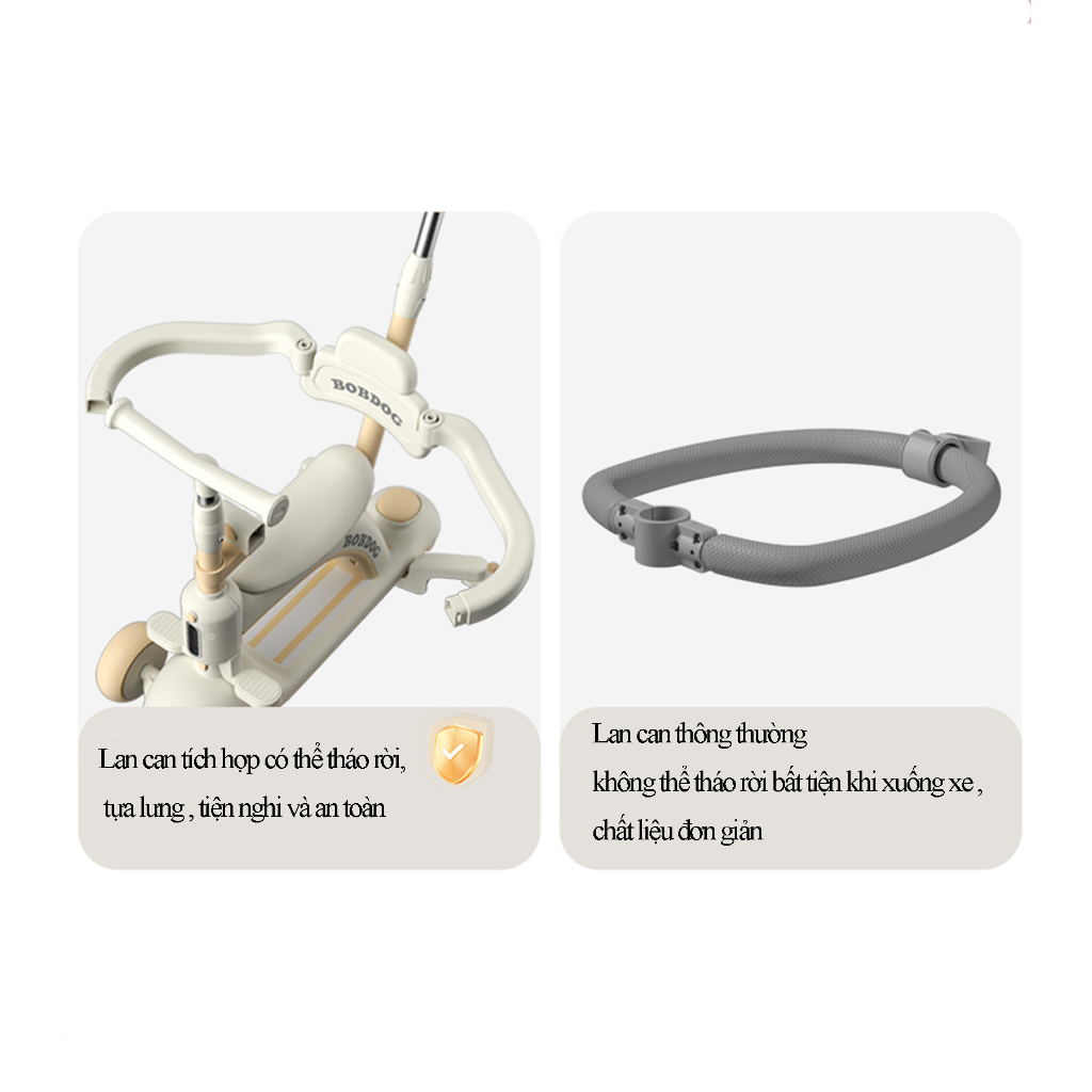 Xe scooter  chòi chân cho bé cỡ lớn, có thể điều chỉnh hướng, có ô che nắng