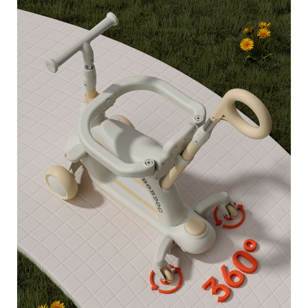 Xe scooter  chòi chân cho bé cỡ lớn, có thể điều chỉnh hướng, có ô che nắng