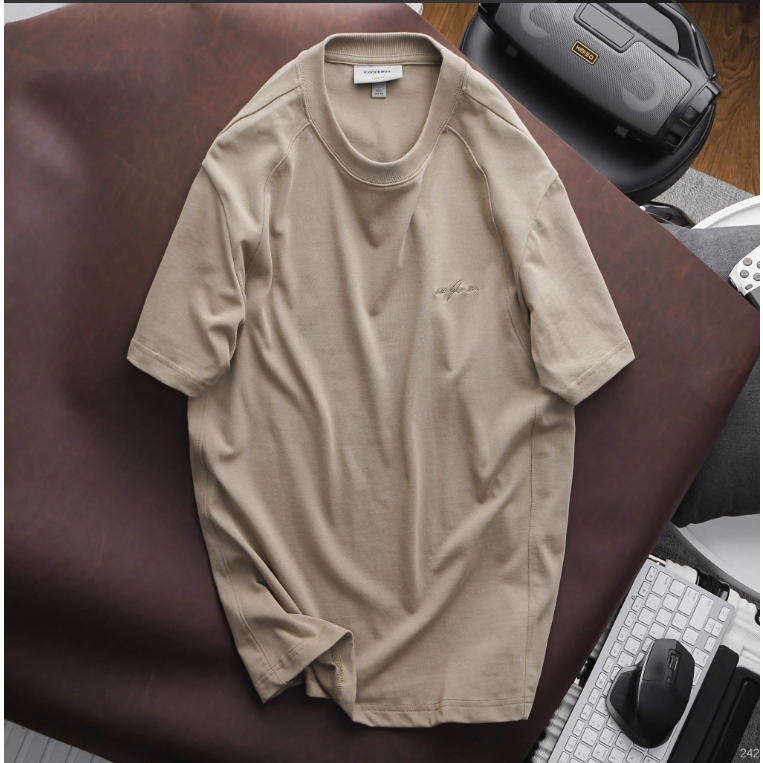 Áo thun nam Premium Cotton ICDN Basic chất liệu premium cotton mềm mại co giãn tối đa - ATID0242