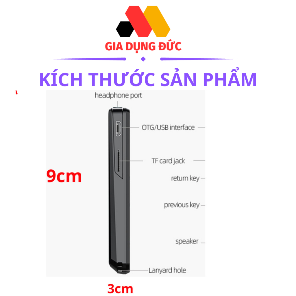 Máy ghi âm ,Máy thu âm tặng thẻ samsung 1024gb nhỏ gọn chuyên nghiệp thông minh pin 8h ghi âm 5000 giờ bảo hành 12 tháng