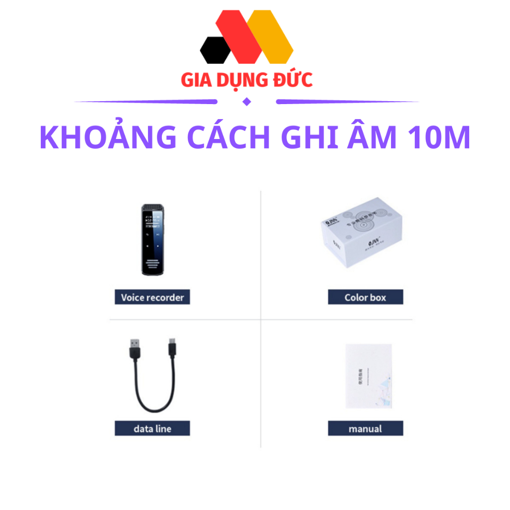 Máy ghi âm ,Máy thu âm tặng thẻ samsung 1024gb nhỏ gọn chuyên nghiệp thông minh pin 8h ghi âm 5000 giờ bảo hành 12 tháng