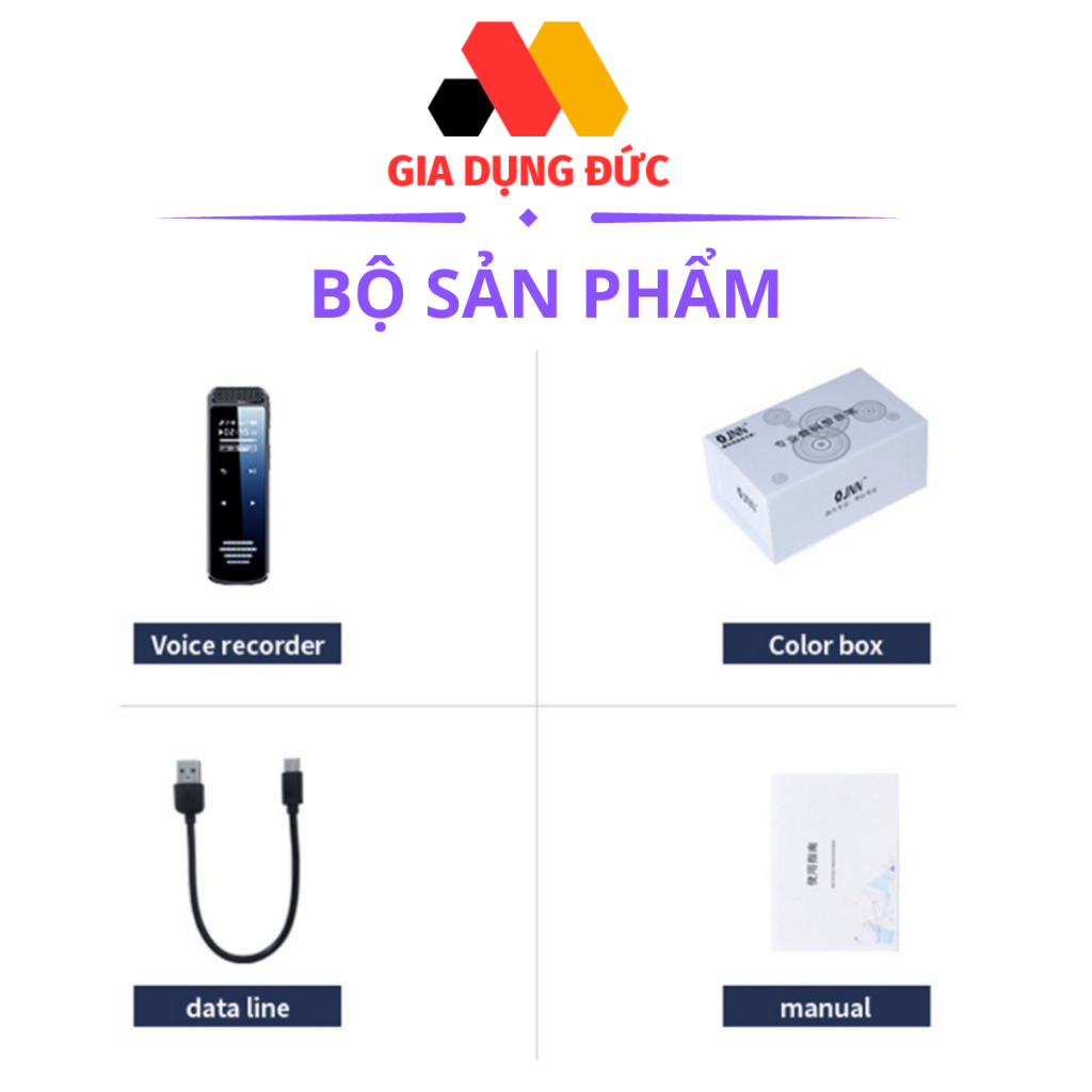 Máy ghi âm ,Máy thu âm tặng thẻ samsung 1024gb nhỏ gọn chuyên nghiệp thông minh pin 8h ghi âm 5000 giờ bảo hành 12 tháng
