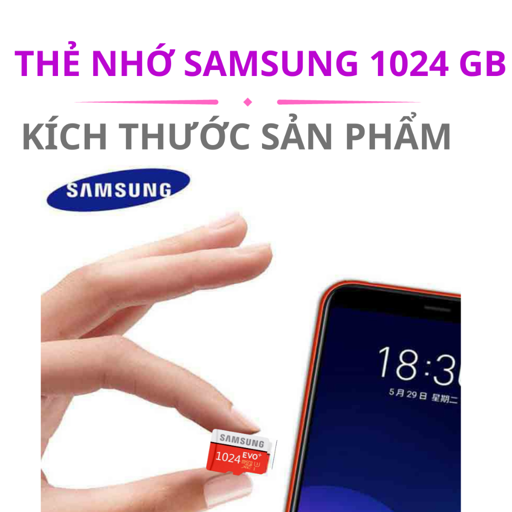 Thẻ nhớ Samsung 1024GB tốc độ cao ,Thẻ nhớ chuyên dụng cho camera máy ghi âm , thẻ nhớ chính hãng samsung bảo hành 1 năm