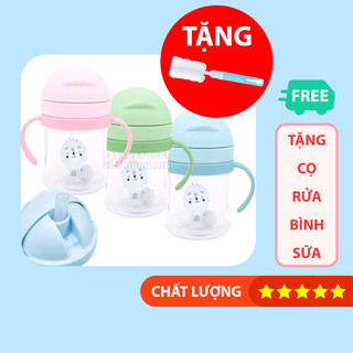 Bình tập uống nước, bình sữa cho bé 250ml có van chống sặc cho bé