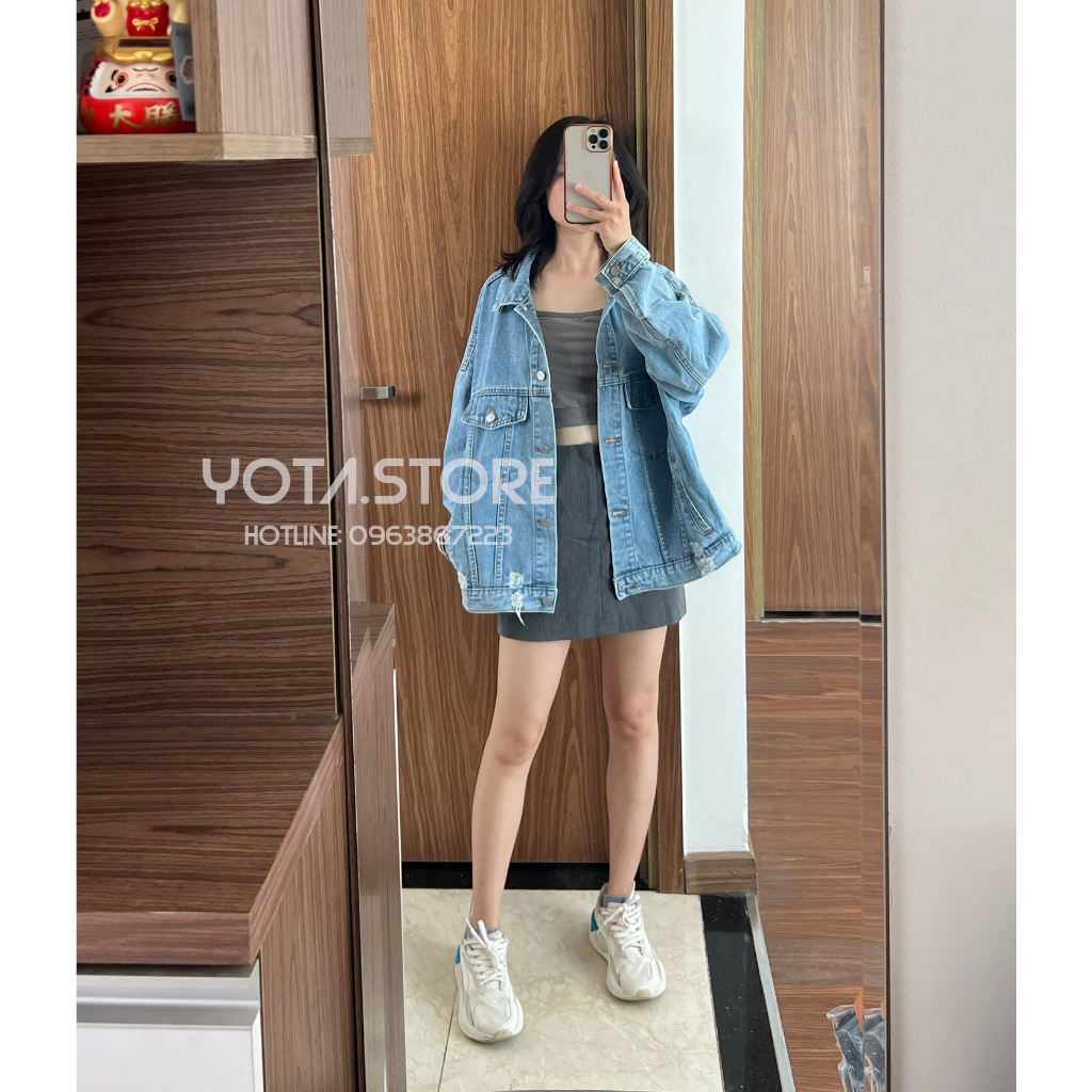Áo khoác jeans rách - G025