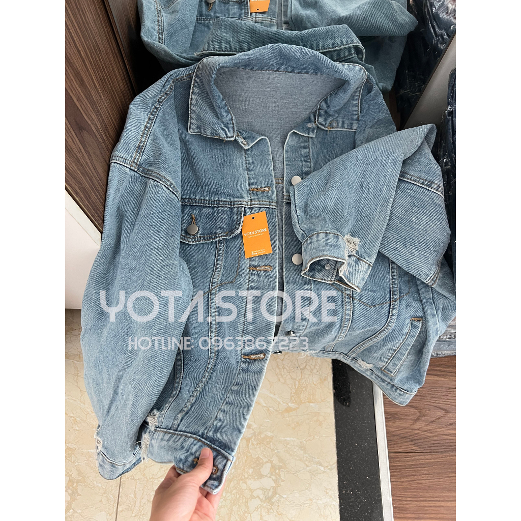 Áo khoác jeans rách - G025