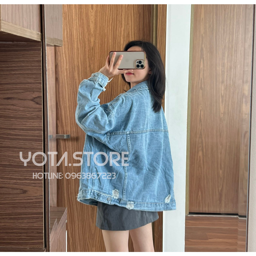 Áo khoác jeans rách - G025