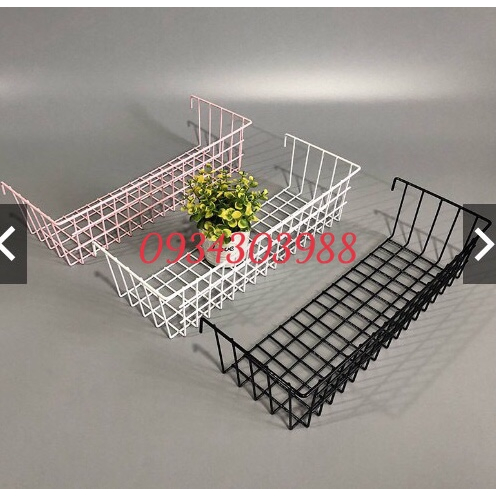 Giỏ cài lưới sắt, giỏ treo khung lưới sắt decor trang trí