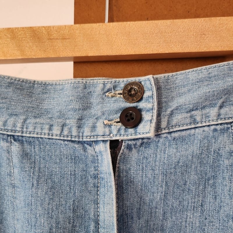 Chân váy midi vintage Nhật hiệu Betty Smith jeans denim xanh light blue - em và nắng