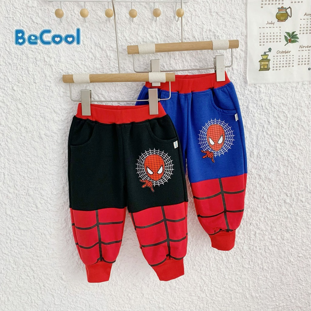 Bộ siêu nhân bé trai, Bộ dài tay bé trai in hình người nhện cho bé chất cotton da cá cực đẹp cho bé từ 10-29kg