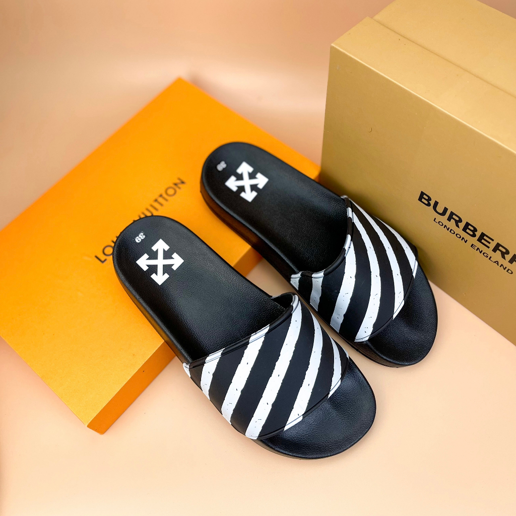 Dép Lê Off white, Dép Nam Siêu Hót 2023 Đế Đúc Cao Su 100%