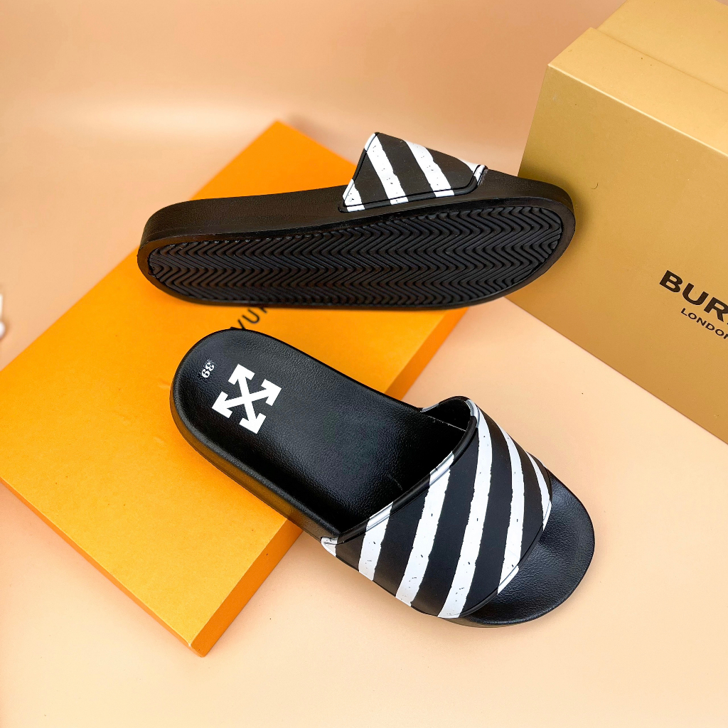 Dép Lê Off white, Dép Nam Siêu Hót 2023 Đế Đúc Cao Su 100%