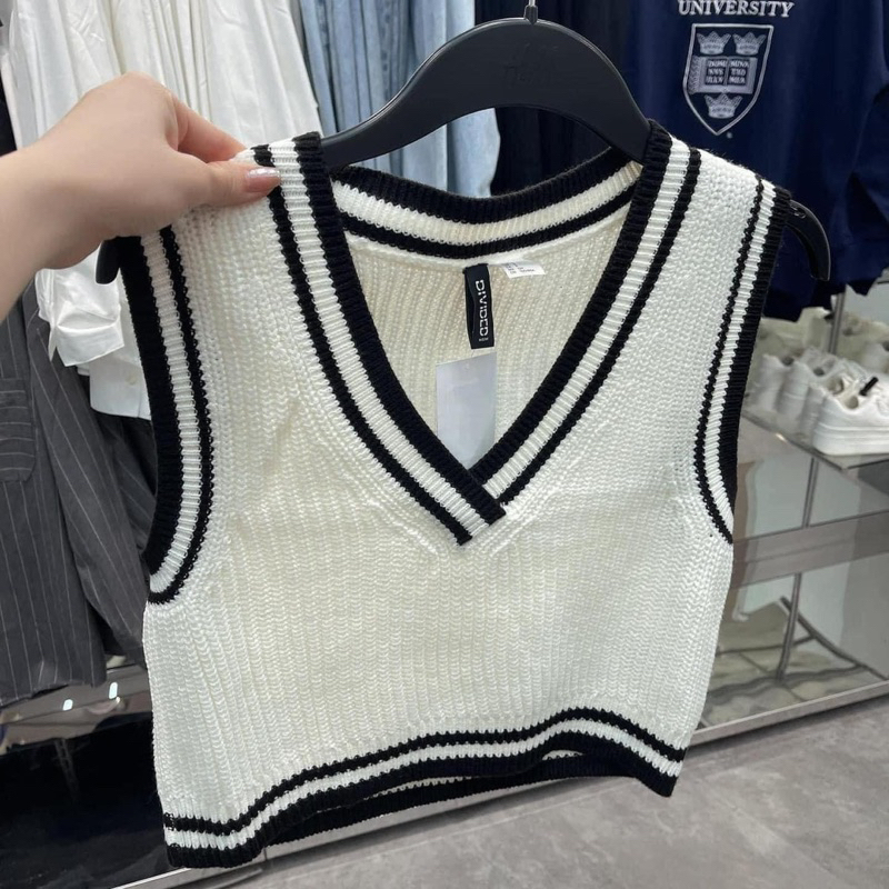 Áo gile len nữ HM chính hãng