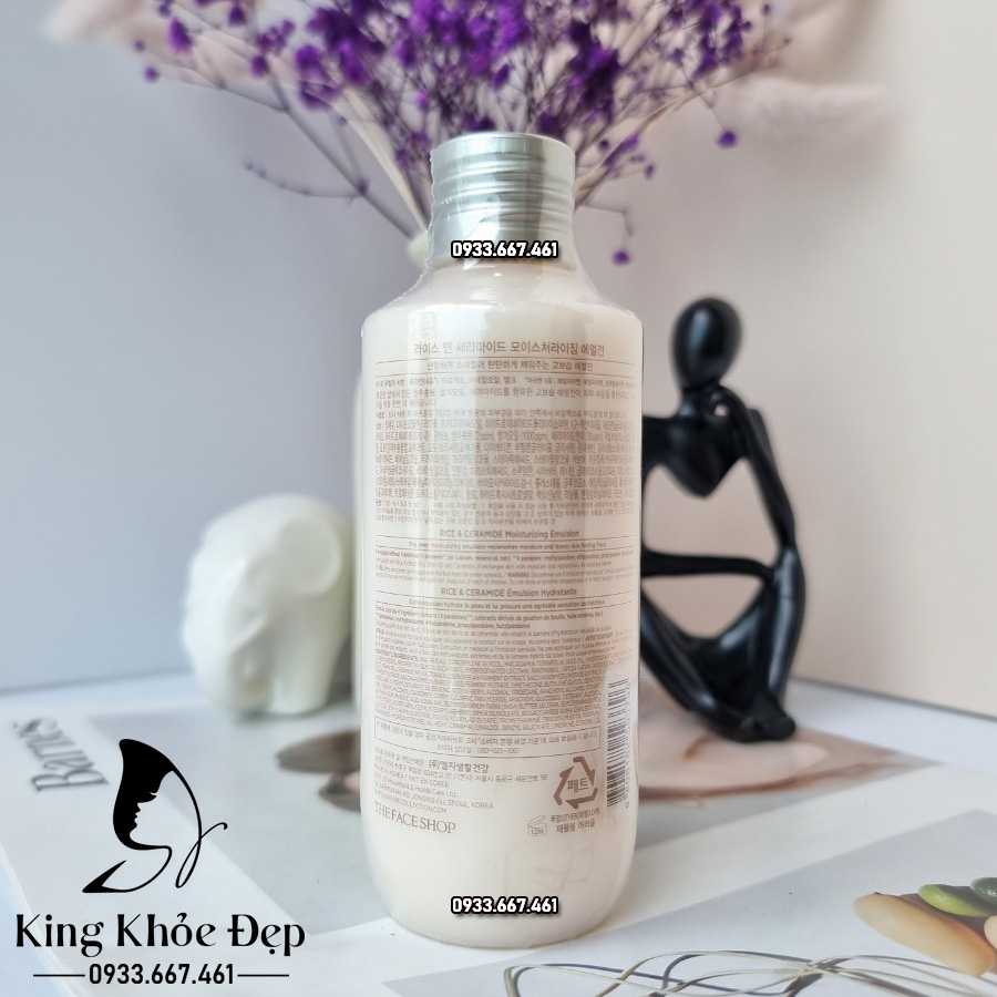 Sữa Dưỡng Sáng Da Rice & Ceramide Moisturizing Emulsion