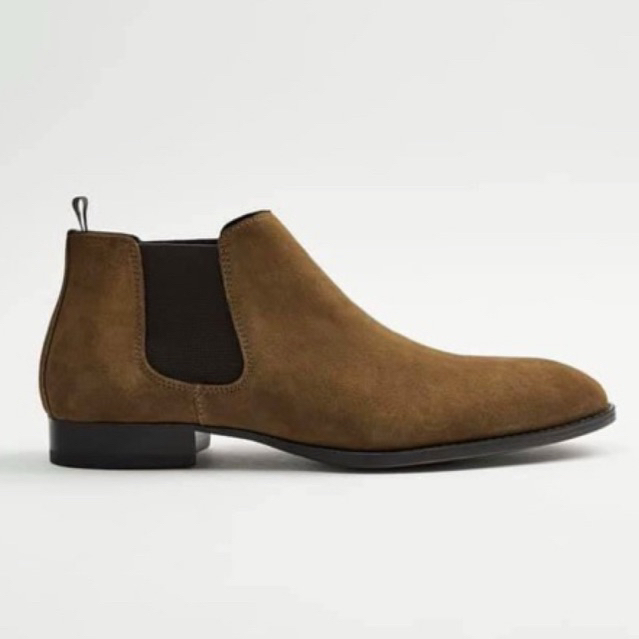 Giày boots nam da lộn cổ ngắn Zara authentic SPORTY ANKLE size 39