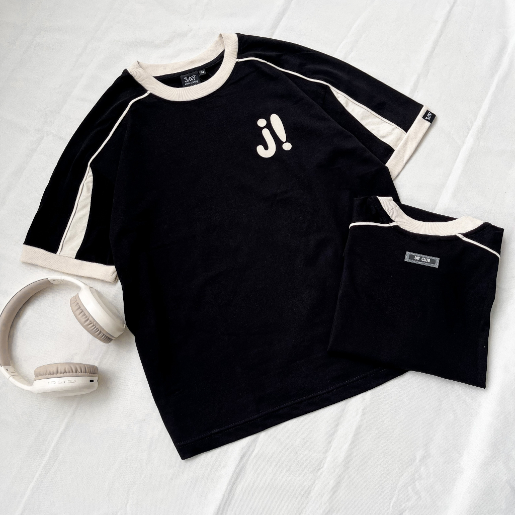 Áo Thun Baby Tee J! Tee Phối Line Nam Nữ Unisex JAYSTOREE Brand 🖤