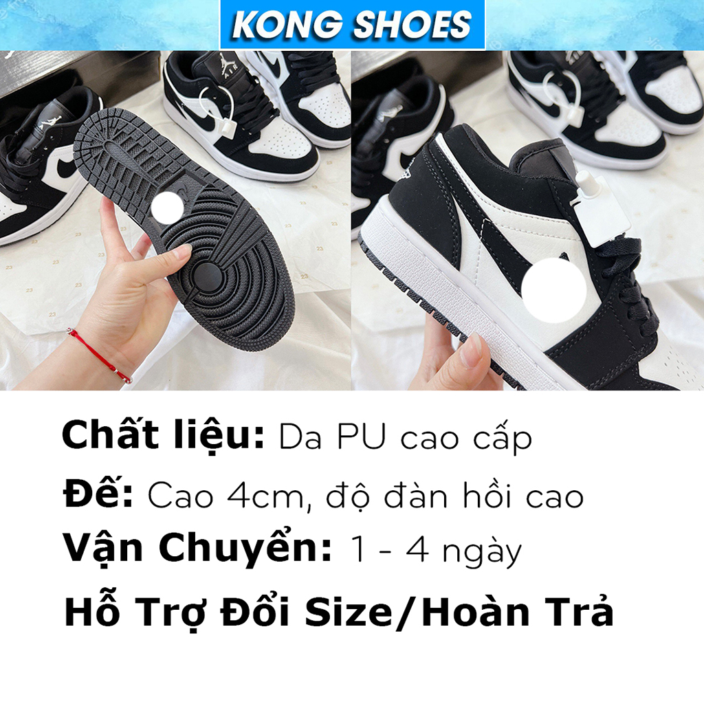Giày Thể thao Jordan Panda Giày Sneaker Trắng đen