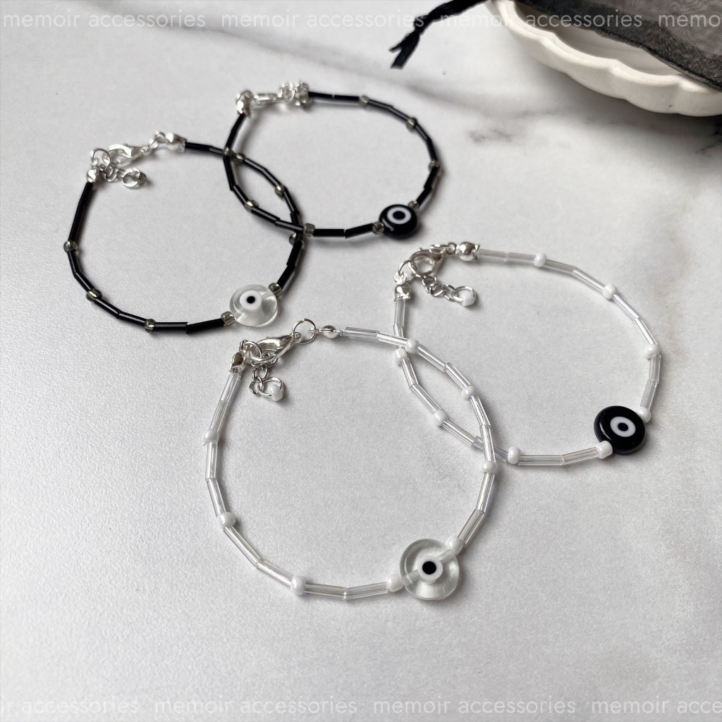 Night Sky / Vòng tay trăng sao màu đen trong tối giản - Memoir Accessories