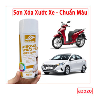   Màu Chuẩn  Sơn xóa vết xước ô tô xe máy - Sơn xịt pha sẵn chuẩn màu xe màu trắng đen đỏ mận,ghi bạc xanh vàng,xám 