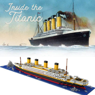Đồ chơi lắp ráp mô hình,Tàu Titanic,Mô hình lắp ghép 3D Công trình kiến trúc,Thuyền đồ chơi