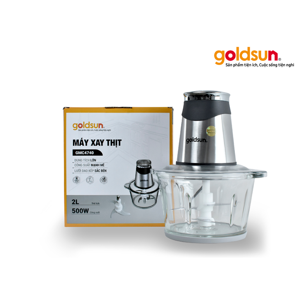 Máy xay thịt Goldsun CR2201 1,2L 450W xay đa năng có thể xay đá lưỡi dao bằng inox 304