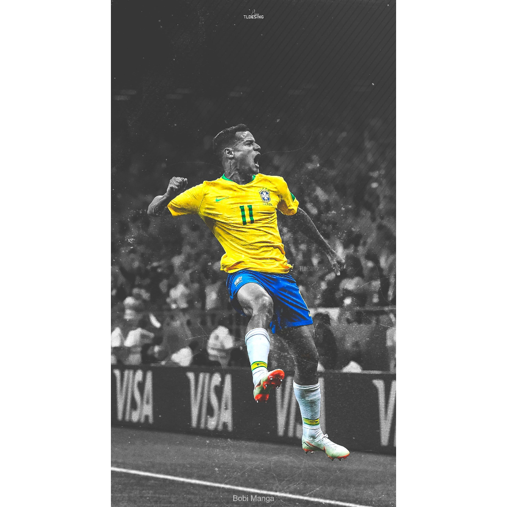 Tranh dán tường trang trí hình cầu thủ bóng đá Kylian Mbappé Ms 651