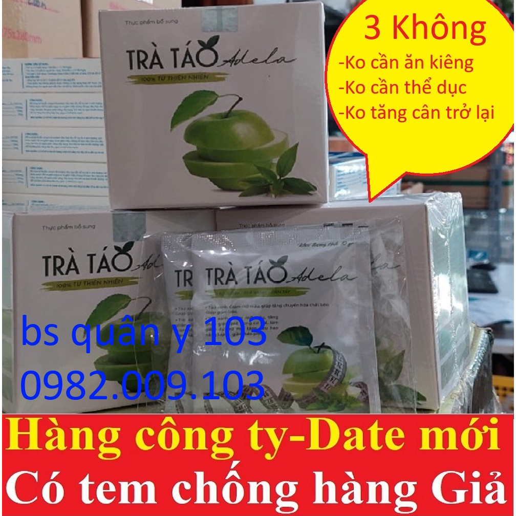 Trà giảm cân táo xanh ADELA kelly detox [SET 3 GÓI]