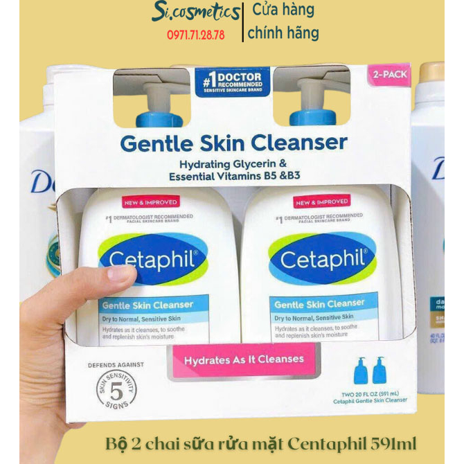 CETAPHIL - BỘ 2 CHAI SỮA RỬA MẶT & TOÀN THÂN CETAPHIL GENTLE SKIN CLEANSER