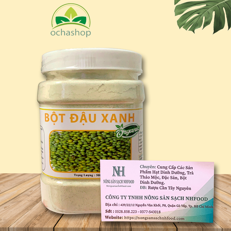 Bột Đậu Xanh Nguyên Chất 500Gr Rang Thủ Công - OCHASHOP